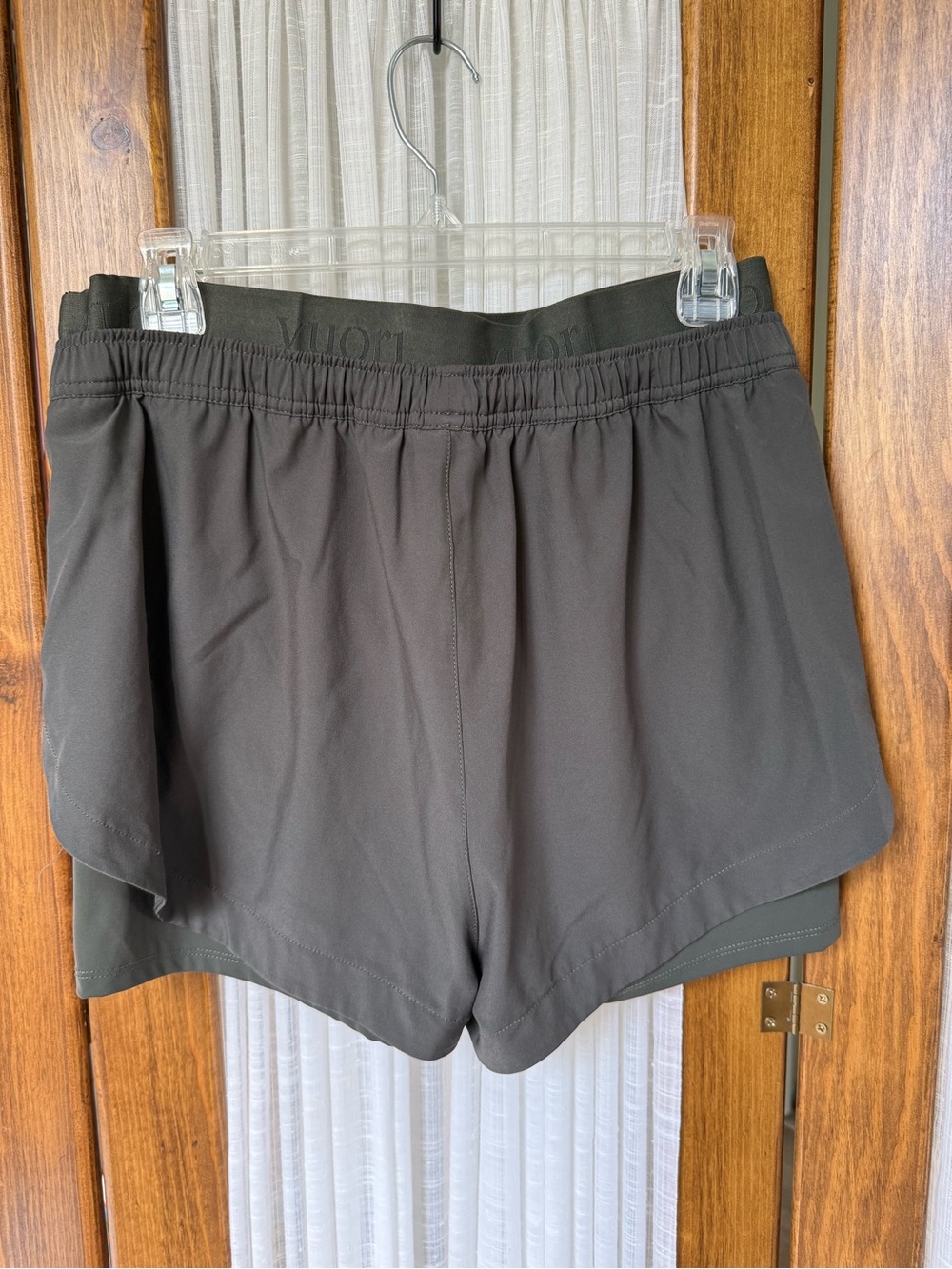 Vuori Olive Layered Athletic Shorts - Picture 3 of 7